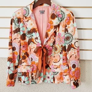 Anthracite Floral print blazer size 6